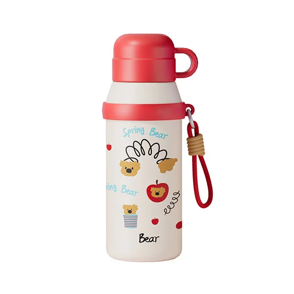 Flip straw insulated water bote na may dayami