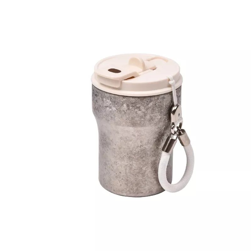 Titanium Duo Drink Coffee Mug na may Takip